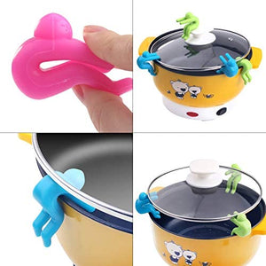 DodoBee Pot Lid Holder, 6 Pack Spill-Proof Silicone Lid Lifters for Soup Pot, Lid Lifter for Pots and…