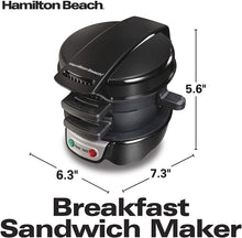 Load image into Gallery viewer, Hamilton Beach Breakfast Sandwich Maker, Black (25477)
