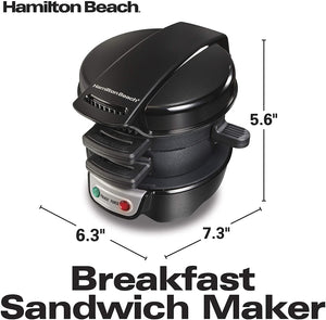 Hamilton Beach Breakfast Sandwich Maker, Black (25477)